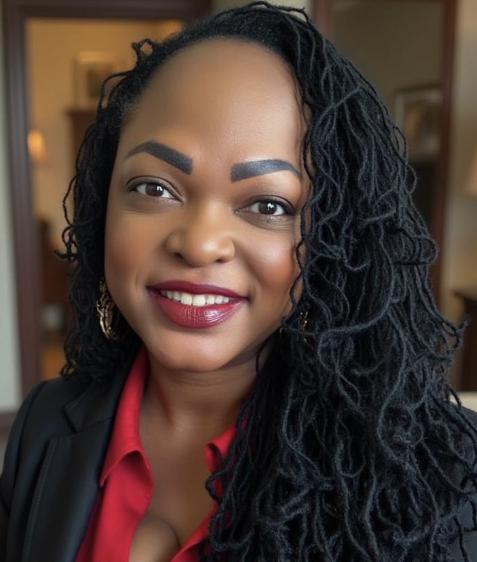 Kimberly M. Bonner smiling in red blazer